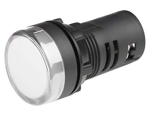 Lampa de semnalizare, LED, alb, diametru 22mm, 230V AC, Freder LS-WH-D22/230V