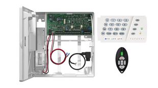 Centrala alarma Pradox Magellan MG5075 cu telecomanda REM2 si tastatura K636, MG5075+REM2+K636