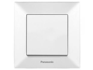 Intrerupator simplu, 10AX, Panasonic P-A1, 250V, alb, incastrat, plastic, IP20