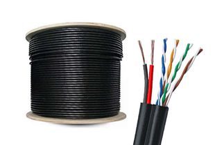 Cablu de retea UTP Cat5e cu alimentare 2x0.75mm, Cupru, 305 metri, Safer, SAF-UTPCU-CAT5E+POWER-305M