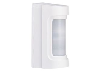 Detector de miscare exterior PIR si microunde, 16 zone, raza 12m, imunitate animale, compensare termica, baterie CR123A, IP55, Optex VX Shield VXS-RDAM-X5(W)