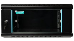 Rack 19" 4U, 600x450mm, fixare pe perete, negru, Spacer SPCW-4U-450-BK-03
