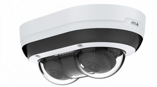 Camera supraveghere IP panoramica AXIS P4705-PLVE, 2 lentile de 2MP, 2.5x zoom, Iluminare IR 15m, Functii AI, PoE, IP66, NEMA 4X, IK10