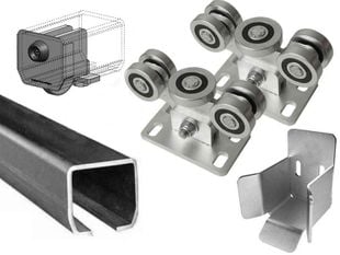 Feronerie poarta culisanta autoportanta in consola 400Kg, sina 6m galvanizata C65H