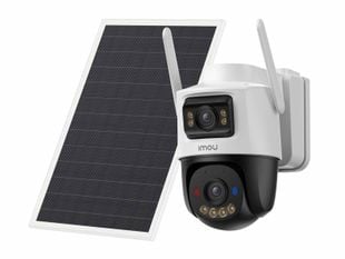 Camera supraveghere cu panou solar, baterie si slot card SIM 4G LTE Imou AOV Dual, 10MP (5x5MP), Wi-Fi 6, alarma, IR 25m, rotire si inclinare din aplicatie, audio bidirectional, slot microSD, IPC-SA70F-10M0T2-EU/FSP008
