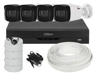 Kit de supraveghere video, 4 camere 2 MP Full HD, DVR 4 canale, vedere nocurna IR 40 m, KIT-4C2M40-XVR-ACC-DAH