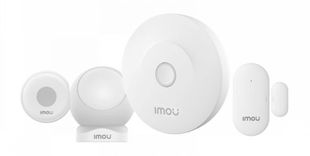 Kit securitate inteligenta IMOU cu gateway Zigbee 3.0, WiFi 2.4 GHz, senzor miscare, senzor usi/ferestre si buton alarma, KIT-Alarm(ZG2)-EU-5