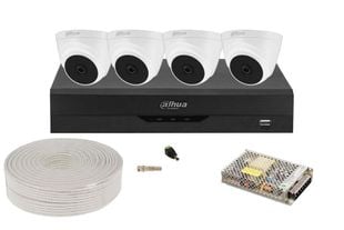 Kit supraveghere video complet cu 4 camere interior 2MP Safer, DVR 4 canale, Dahua KIT5MPINT-DAH-1