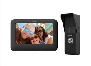 Kit video interfon analogic 4-fire HiLook, 1080p, IP65, 1 buton apel, plug & play, deblocare usa, VI-K13P