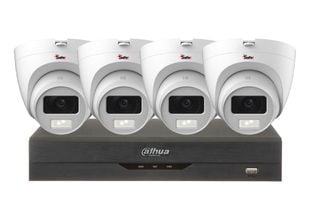 Sistem de supraveghere 4 camere dome de 5MP, IR 20m, KIT4INT5MPX