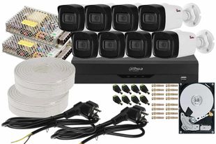 Kit supraveghere video 8 camere de exterior 2MP FULL HD, IR 40 metri, DVR 8 canale, KIT8FHDEXT