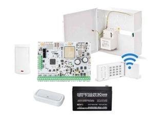 Kit sistem de alarma hibrid, 144 zone, ELDES 384-5-WIR