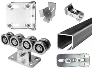 Kit feronerie poarta autoportanta 500Kg cu console superioare suplimentare, C65H+G