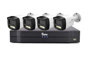 Sistem de supraveghere exterior 4 camere 5MP, Iluminare duala, 3.6mm, audio, Safer KIT4EXT80IR