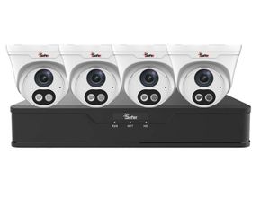 Kit de supraveghere IP Profesional, 4 camere de interior 4MP, LED 30 metri 2.8 mm, NVR cu PoE, Safer KITIP-4X-4MP2830POE-1