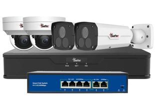 Kit pentru supraveghere video IP, 2K 4MP, PoE, IR 60 metri, NVR 8 canale, KITPOE2MPMIXT