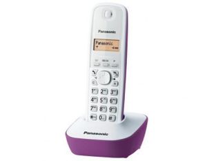 Telefon DECT Panasonic alb/violet, KX-TG1611FXF