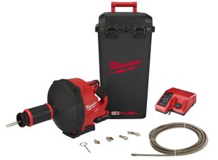 Masina desfundat tevi Milwaukee M18 FUEL M18 FDCPF10-201C, 18V, cablu 10 mm x 10,6 m, tevi 32-75 mm, 0-600 rpm, acumulator 2Ah, incarcator, 4933459685