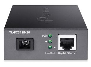 Media Convertor WDM, 1x LAN Gigabit, suporta Auto-MDI/MDIX, Extensie fibra optica 20 km, Tp-Link TL-FC311B-20