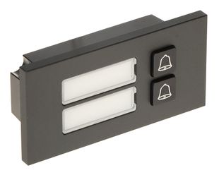 Modul videointerfon Dahua, 2 familii, IP66, IK07, aluminiu, grafit, VTO4202FB-MB2