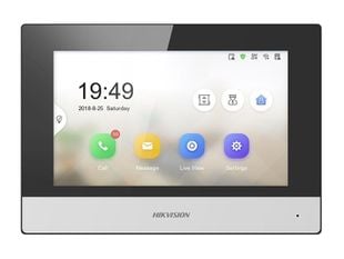 Monitor 7" inch TCP/IP cu Touch Screen Hikvision DS-KH6320-TE1, cablat, 128 Mb memorie, PoE DS-KH6320-TE1