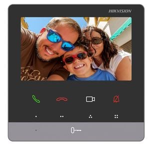 Monitor videointerfon TCP/IP TFT Hikvision DS-KH6100-E1, LCD 4.3 inch, 9 butoane, PoE