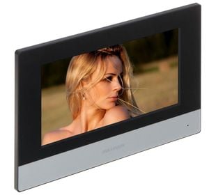 Monitor 7 inch TCP/IP Wireless Hikvision DS-KH6320-WTE1, memorie interna 128 Mb, PoE, DS-KH6320-WTE1(B)