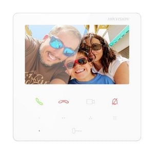 Monitor videointerfon Hikvision, ecran tactil 4.3 inch, Audio, Wi-Fi, PoE, control mobil, DS-KH6110-WE1/White