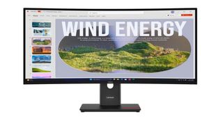 Monitor Lenovo ThinkVision T34WD-40/64AEGAT1EU, 34 inch, WQHD, panel VA, 4 ms, suport ergonomic, VESA 100x 100mm