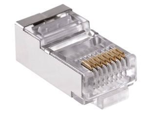 Mufa RJ45 pentru cablu retea, 8P8C, 8 pini, CAT 6E, ecranata, Pass Through, TEL0074LP