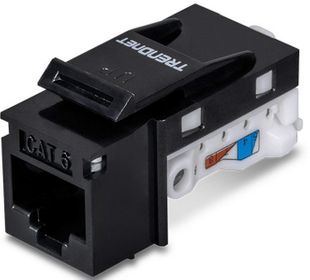 Mufa Keystone Trendnet Cat6, 10 Gbps, neagra, TC-K25C6BK