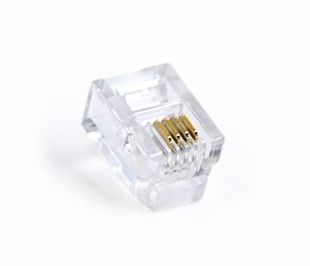 Mufa RJ11 pentru cablu telefon, 6 pini 4 contacte, RJ11