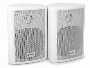 Set boxe Skytec ODS40W, 2 cai, 75W, 8 ohm, 4 inch, ABS alb, grila metalica