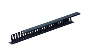 Organizator cabluri orizontal, 2U, plastic si metal, 19 inch, negru, SAF- ORGPP2U