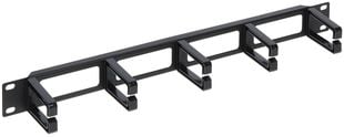 Organizator cu inele pentru rack 19 inch, 5 inele, negru, ORGAN-INELE