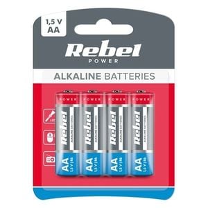 Baterii alcaline 1.5V AA-LR6 / BLISTER, 4 baterii in SET, BAT0061B