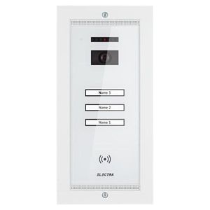 Panou video smart alb 4 fire incastrabil pentru 3 familii Electra VPM.3FR02.ELW04