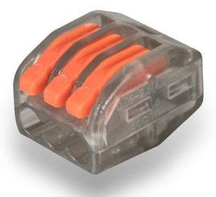 Set 10x conectori 3 poli pentru doza 0,08 - 2,5mm transparent/portocaliu