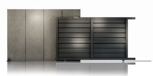 Poarta culisanta Baldur Virtuoso 50-837/7016, 3000x1800mm, aluminiu, gri antracit, deschidere dreapta/stanga