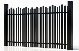 Poarta auto batanta Virtuoso Light Wave 50-602/9005, aluminiu, 3000x1800mm, prefabricata, Negru RAL 9005, vopsire electrostatica