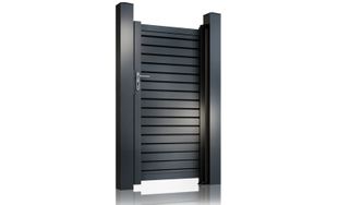 Poarta pietonala Virtuoso, 900x2000 mm, vopsire electrostatica, protectie anticoroziune, aluminiu,19 kg, gri antracit, 50-885/7016/D/S/2.0