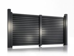 Poarta auto batanta Jaluzea Virtuoso, aluminiu, 3500x1800mm, gri antracit, 50-887/7016
