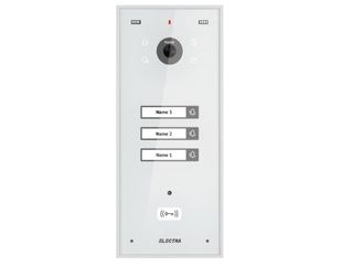Post de exterior Electra VPM.03S03.ELWH4, pentru videointerfon, 3 familii, montaj aparent, conectori Plug and Play, IP44