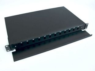 Patch panel pentru rack 19 inch, 1U, carcasa din otel, Braun Group PPS-12EMPT-S