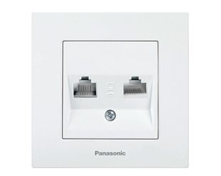 Priza Date CAT5E RJ45 + Priza Telefon RJ11, Karre Plus Panasonic P-KPCAL+TP