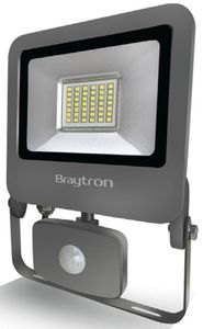 Proiector LED cu sticla securizata 30W 2400LM 6500K IP44, Senzor de micare PIR, BR-BT61-23032