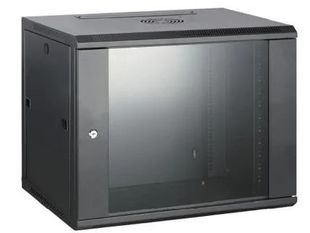 Rack 18U, 600x450, montaj pe perete, usa din sticla securizata, yala cu cheie, Safer SAF-WMA-6418