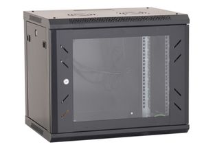 Rack 9U, 19", 600x600, metalic, negru, motaj pe perete, usa din sticla securizata, Asytech, ASY-9U-6060W
