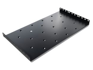 Raft fix perforat 1U pentru rack Spacer, 19 inch, adancime 300mm, sarcina 25Kg, antistatic, otel 0.8mm, negru, SPSF-1U300-BK-02