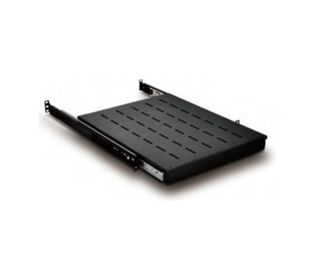 Raft rack 19 inch mobil, adancime 350mm, metalic, incarcare 30kg, negru, Safer MO80